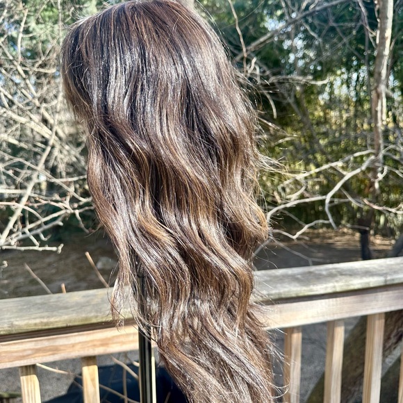Belle Tress Liverpool Triple Chocolate Lace Front Wig Monopart HF Synthetic - Picture 12 of 16